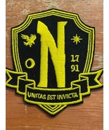 Wednesday Nevermore Academy Iron On Patch Yellow Prop Movie Replica Bam ... - $231.69 MXN