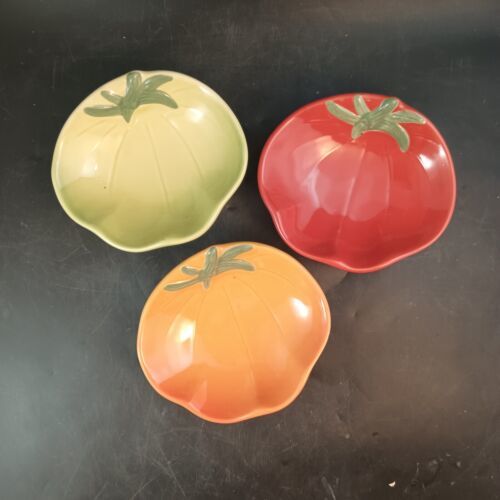 Williams Sonoma Heirloom Tomato Appetizer Sauce Dipping Serving Bowls Set of 3 - $17.82