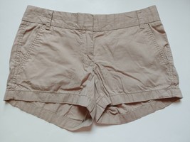 J Crew Chino Broken in Womens Shorts Size 2 Tan Beige Summer 100% Cotton - £15.82 GBP