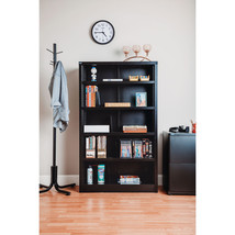 All Steel Bookcase 36&quot; W x 12&quot; D x 60&quot; H Black 5 Openings - £417.07 GBP