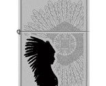 Zippo Lighter - Indian Woman Sunburst Satin Chrome - 854027 - £26.75 GBP