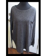 Old Navy Long Sleeve Pocket Sweater Top Women XL Charcoal Gray Sweater - $239.24 MXN