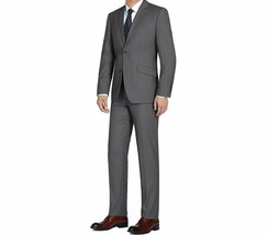 Men RENOIR suit Solid Two Button Business or Formal Slim Fit 202-1 Charc... - $139.99