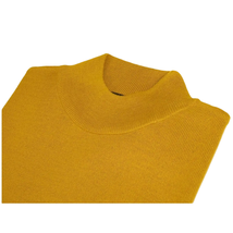 Men PRINCELY Made in Turkey Soft Merinos Wool Sweater Knits Mock 1011-00 Gold image 3