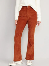 Old Navy Higher High Rise Flare Leg Corduroy Pants Womens 2 Brown NEW - £25.52 GBP