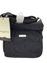 Baggallini Joey Bagg Women&#39;s Crossbody Bag Black Leopard NWT - £25.55 GBP