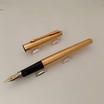 Parker 75 Insignia Gold Plated Fountain Pen, 14kt Nib Made in USA - £149.34 GBP