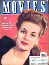 Movies Magazine August 1943- Maureen O&#39;Hara- Cagney- Crawford - £43.63 GBP