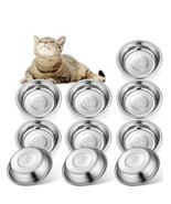 10 Pack Cat-Bowls Cat Food Bowl - 6.1 Inch Stainless Steel Cat Food Bowl - £15.56 GBP