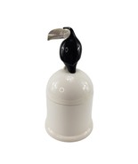 1970 Taste Seller Sigma UNCA C-R Black Toucan Bird White Cookie Jar Japan - $1,431.59 MXN