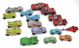 Vintage Tootsie Toy Midgetoy Lot of 17 Cars Roadsters Truck Trailer Runabout - £12.65 GBP