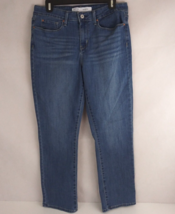 Signature Levi Strauss Mid Rise Slim Women&#39;s Distressed Whiskered Jeans ... - $11.94