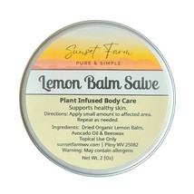 Lemon Balm Salve Herbal Balm Skin Body Care Ointment 2 oz - £24.89 GBP