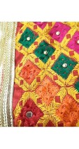 Handmade Bagh Pattern Chinon Phulkari Dupatta/Chunni Multicolor Free Size - £36.99 GBP