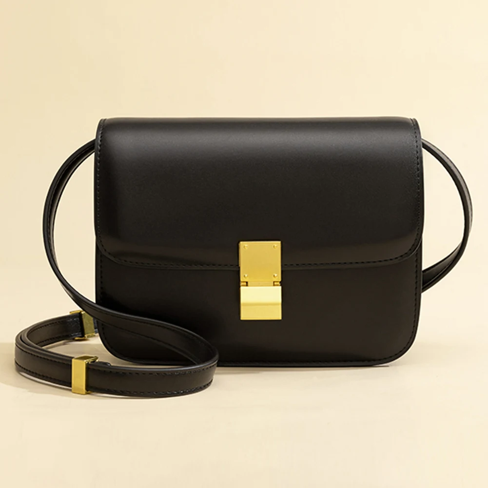 Simple Small Square Bag Women Retro Armpit Bag Niche Design Leather Mess... - £38.60 GBP