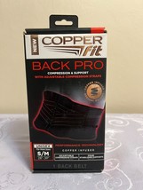 Copper Fit Back Pro Compression Lower Back Support Belt Lumbar -S/M opened box - £7.89 GBP