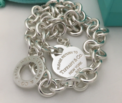 16&quot; Please Return to Tiffany &amp; Co Heart Tag Toggle Necklace Newest Version - £547.55 GBP