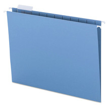 Smead Colored Hanging File Folders, Letter Size, 1/5-Cut Tab, Blue, 25/b... - £41.45 GBP