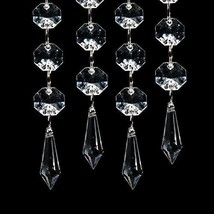 100x Acrylic Crystal Clear Garland Hanging Bead Curtain Wedding Club Par... - $16.87