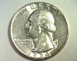 1954 WASHINGTON QUARTER CHOICE ABOUT UNCIRCULATED CH. AU NICE ORIGINAL 9... - $9.00