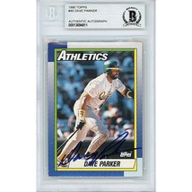Dave Parker Auto Oakland Athletics Signed 1990 Topps Baseball Card Beckett Slab - £79.35 GBP