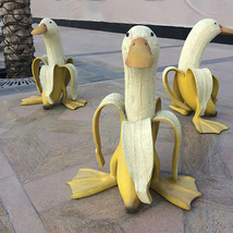 Banana Duck Creative Garden Decor Sculptures Yard Vintage Gardening Decor Art - £14.43 GBP