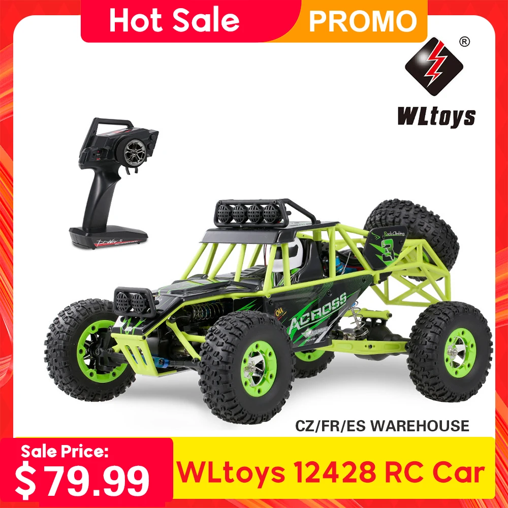 WLtoys 12428 RC Car 4WD 1/12 2.4G 50KM/H High Speed Monster Vehicle Remote - £105.28 GBP+