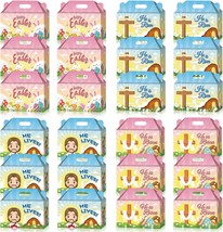 24 Pieces He is Risen Treat Boxes Easter Candy Boxes with 1pc Reusable Easter Gi - £19.48 GBP