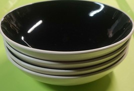 Four (4) ~ Mainstays ~ 8&quot; Dia. ~ Black ~ Stoneware Soup Bowls ~ 1 - £23.86 GBP