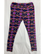 LuLaRoe Size Tall &amp; Curvy Legging Womens Multicolor Stretch Polyester Su... - $16.87 CAD