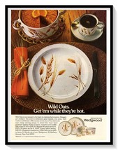 Wedgwood Wild Oats Dishware Print Ad Vintage 1983 Magazine Advertisement Art - £7.60 GBP