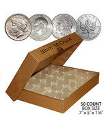 50 IKE EISENHOWER DOLLAR Direct-Fit Air 38mm Coin Capsule Holder QTY: 50... - £14.90 GBP