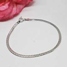 MILOR 925 STERLING SILVER Herringbone CHAIN BRACELET 2 Grams Italy 7.2&quot; ... - $24.95