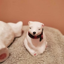 Vintage Salt and Pepper Shakers, Polar Bear with Cub wearing Scarf, Figurine image 4
