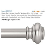 Heavy Duty Curtain Rods for Windows 66 to 120 Inches, 1 Inch 28&quot;-120&quot; Si... - $750.39 MXN