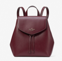 New Kate Spade Lizzie Saffiano Leather Medium Backpack Deep Berry / Dust bag - £100.81 GBP