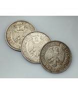 Lot of 3 Germany 1 Mark Coins (1950 and 1959) in XF Condition KM #110 - $64.38 CAD