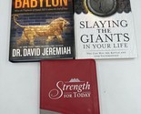 David Jeremiah Books Agents of Babylon Signed Strength for Today Slaying... - £19.32 GBP