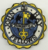 Vintage Embroidery Patch JOHN HAY FELLOWS Humanities Globe &amp; Key 3-1/8&quot; ... - $11.02