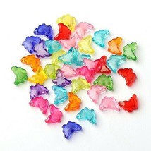 30 Acrylic Butterfly Beads 15mm Assorted Lot Mixed Bulk Supplies Transparent - £2.71 GBP