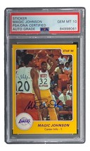 Magic Johnson Signed LA Lakers 1986 Star #6 Trading Card PSA/DNA Gem MT 10 - £227.28 GBP