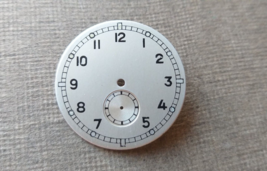 Vintage WWII German Kriegmarine Military Style Silver Watch Dial 28mm - $76.00