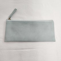 Makeup Bag Pencil Case blue Metallic Zippered - £6.33 GBP