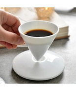 Bone china hand brewed coffee cups and saucers set with spoon espresso s... - $26.87 CAD