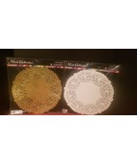 Nicole Collection 6 Lace Paper Doilies 12&quot; Gold and White (Pk of 2) Tot ... - £9.34 GBP