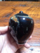 Vintage Japanese Handmade Signed Studio Art Pottery Porcelain Small Oil ... - $79.99