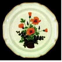 Dinner Plate Petunias by MIKASA Stoneware Garden Club Yellow EC401 Width 10 3/4&quot; - £11.03 GBP