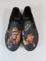 Sperry Cloud Star Wars Women&#39;s Size 8M Chewie &amp; Han Solo Slip-On Black Shoes - £27.65 GBP