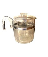 Vintage Pyrex Glass Coffee Pot Used 7759 B Percolator MCM 6-9 Cups - $68.31