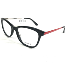 Guess Eyeglasses Frames GU2681 005 Black Red Silver Cat Eye Full Rim 51-16-140 - £40.39 GBP